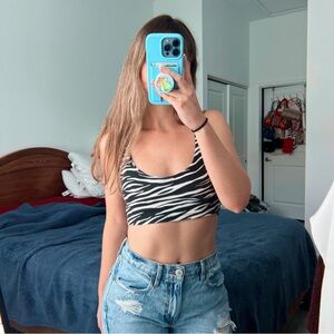 Brandy Melville zebra print tank